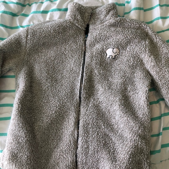 ivory ella fuzzy jacket